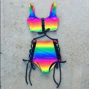 rainbow two piece🌈 SOLD